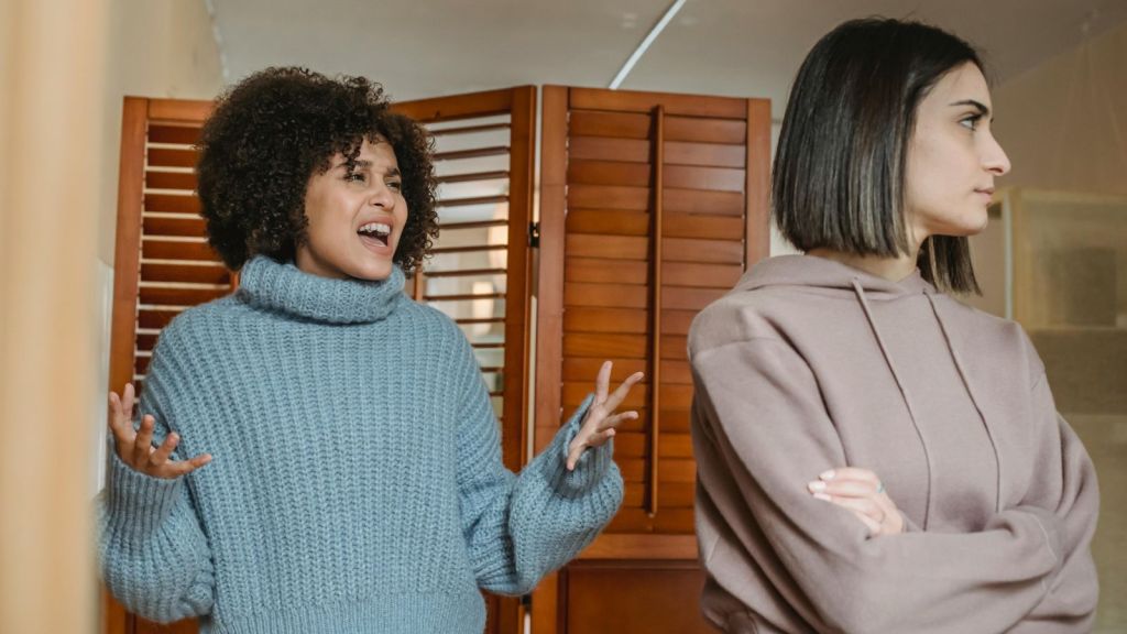 Two women arguing