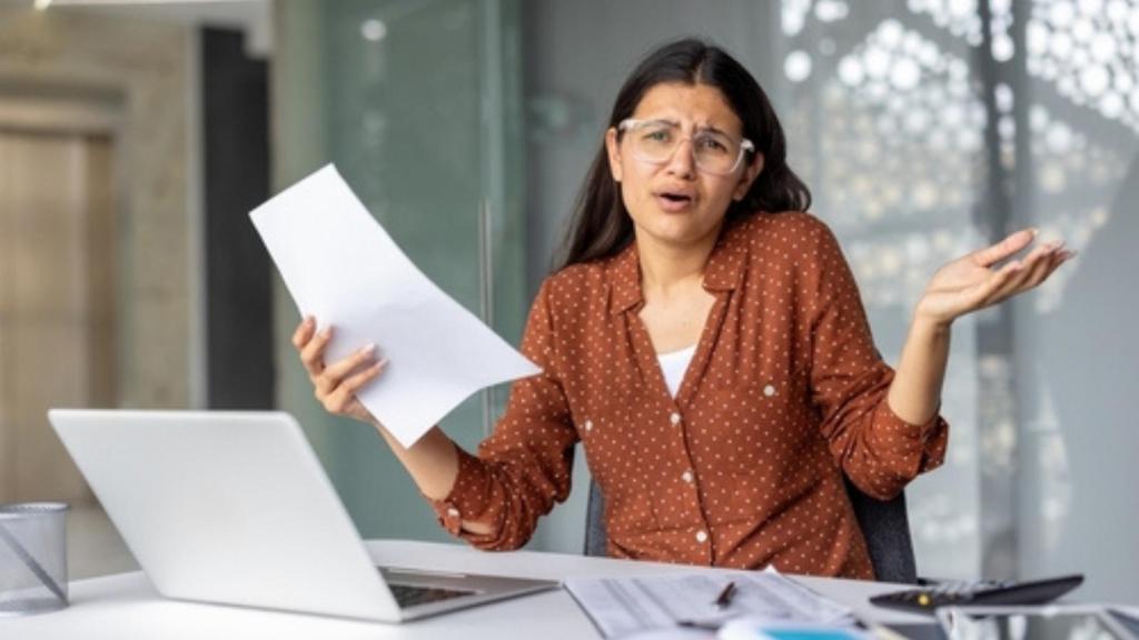 Frustrated worker