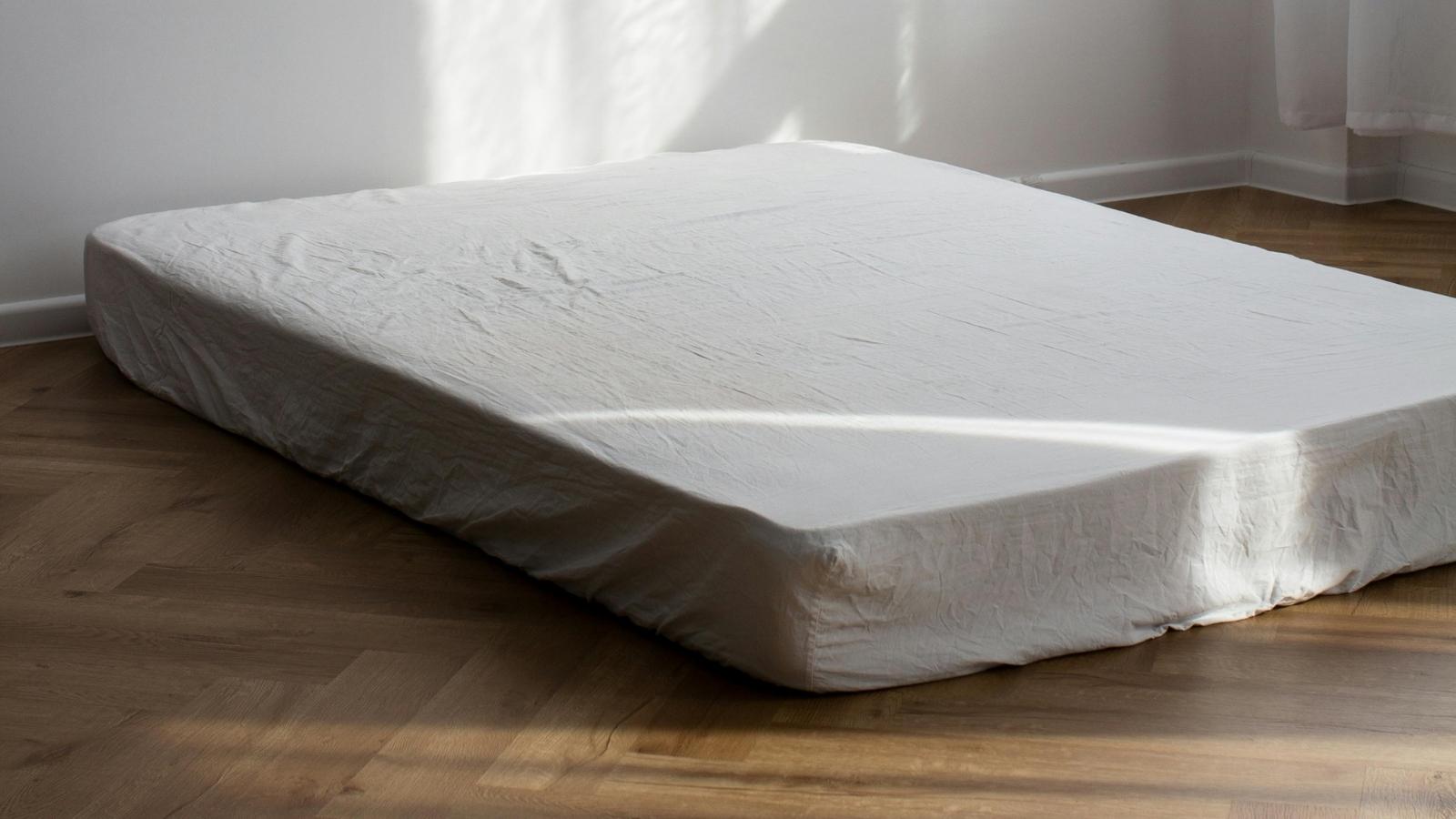 air mattress sitting on the floor