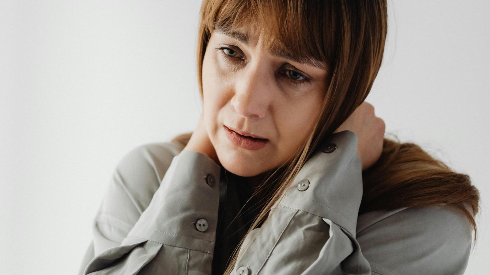 anxious woman looking worried