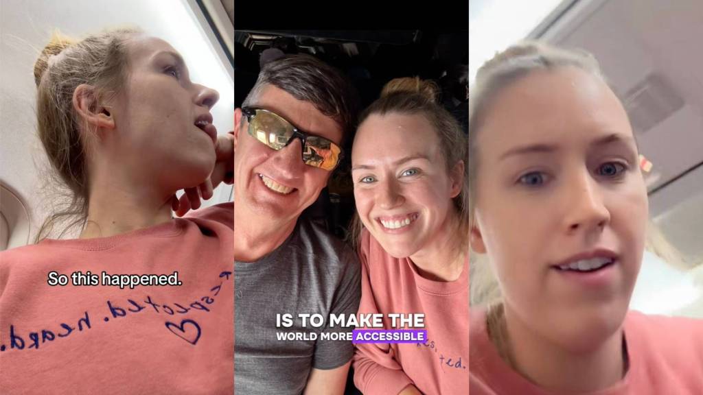 woman on a plane