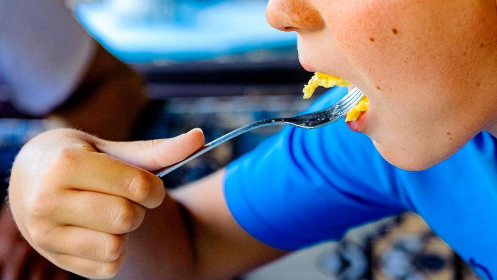 boy eating some food