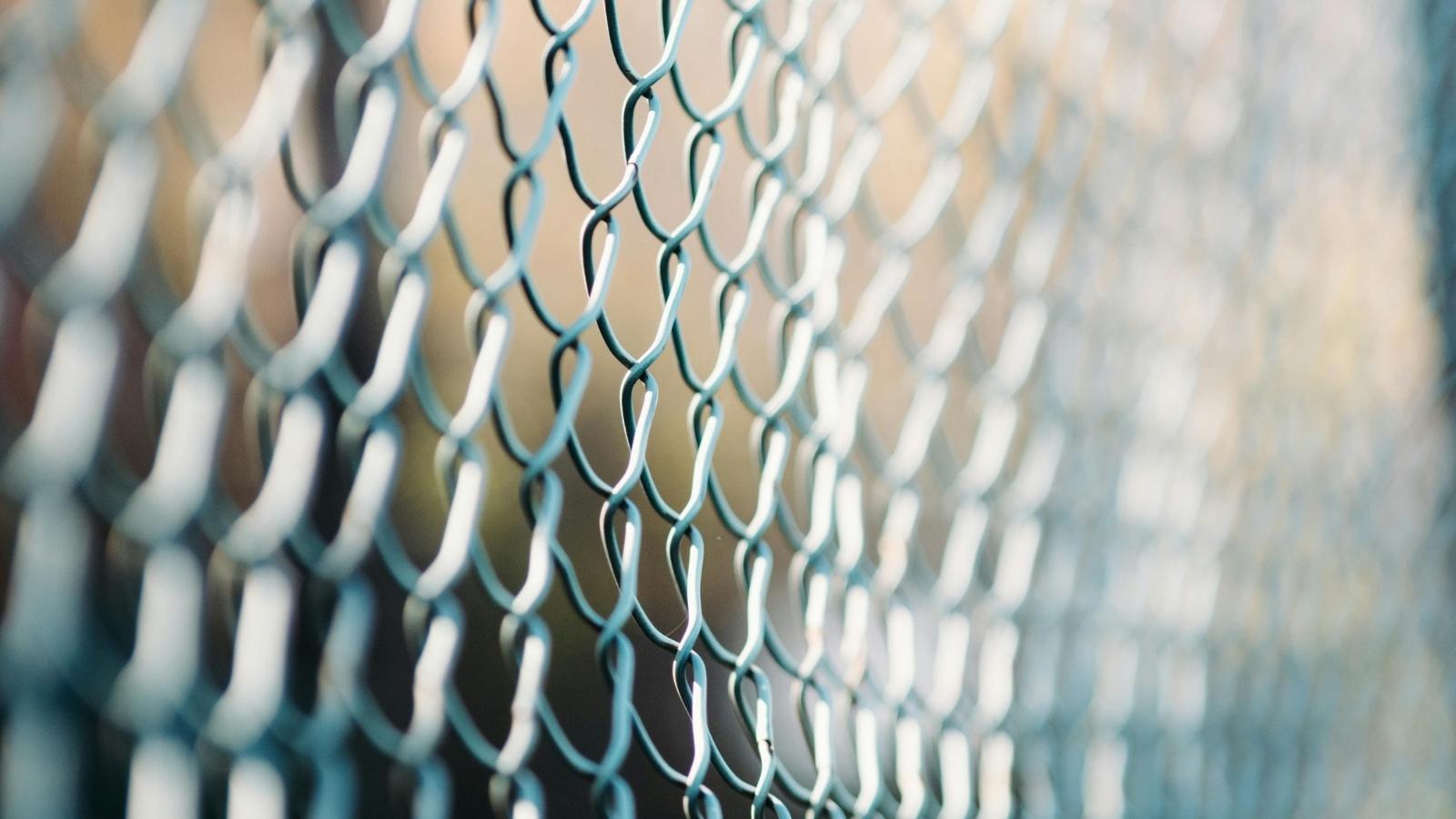 closeup of chain link fence
