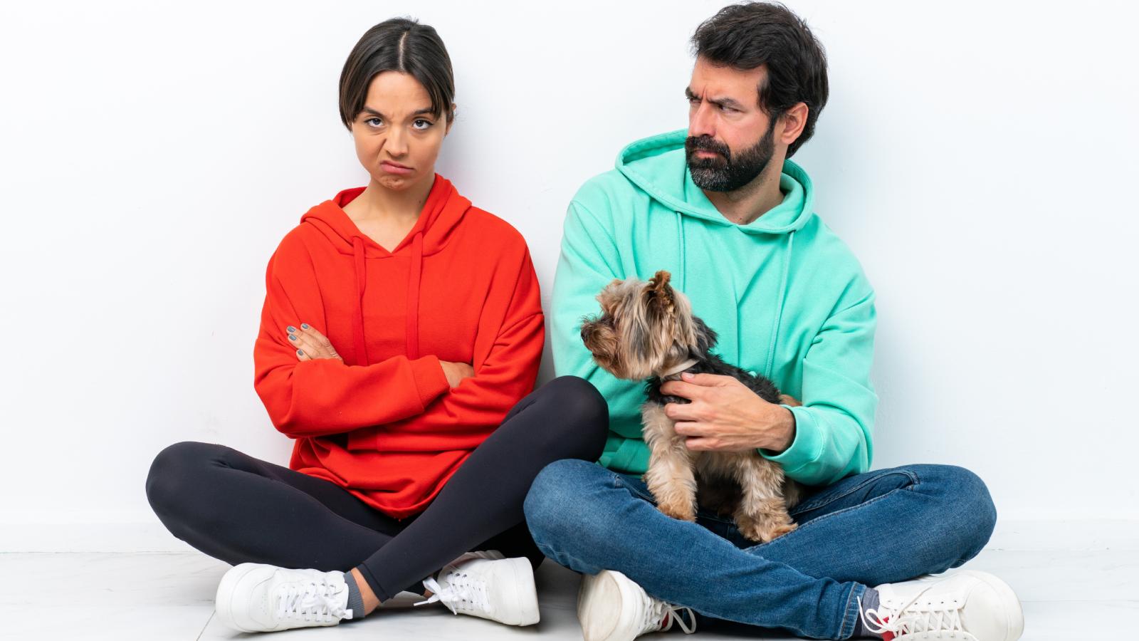 couple with a dog