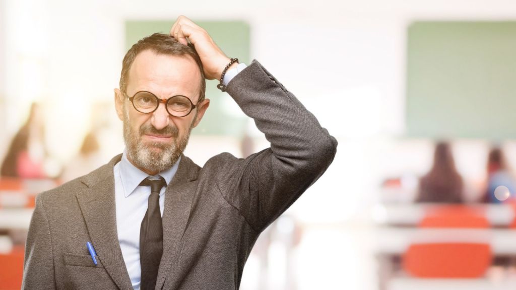 confused teacher