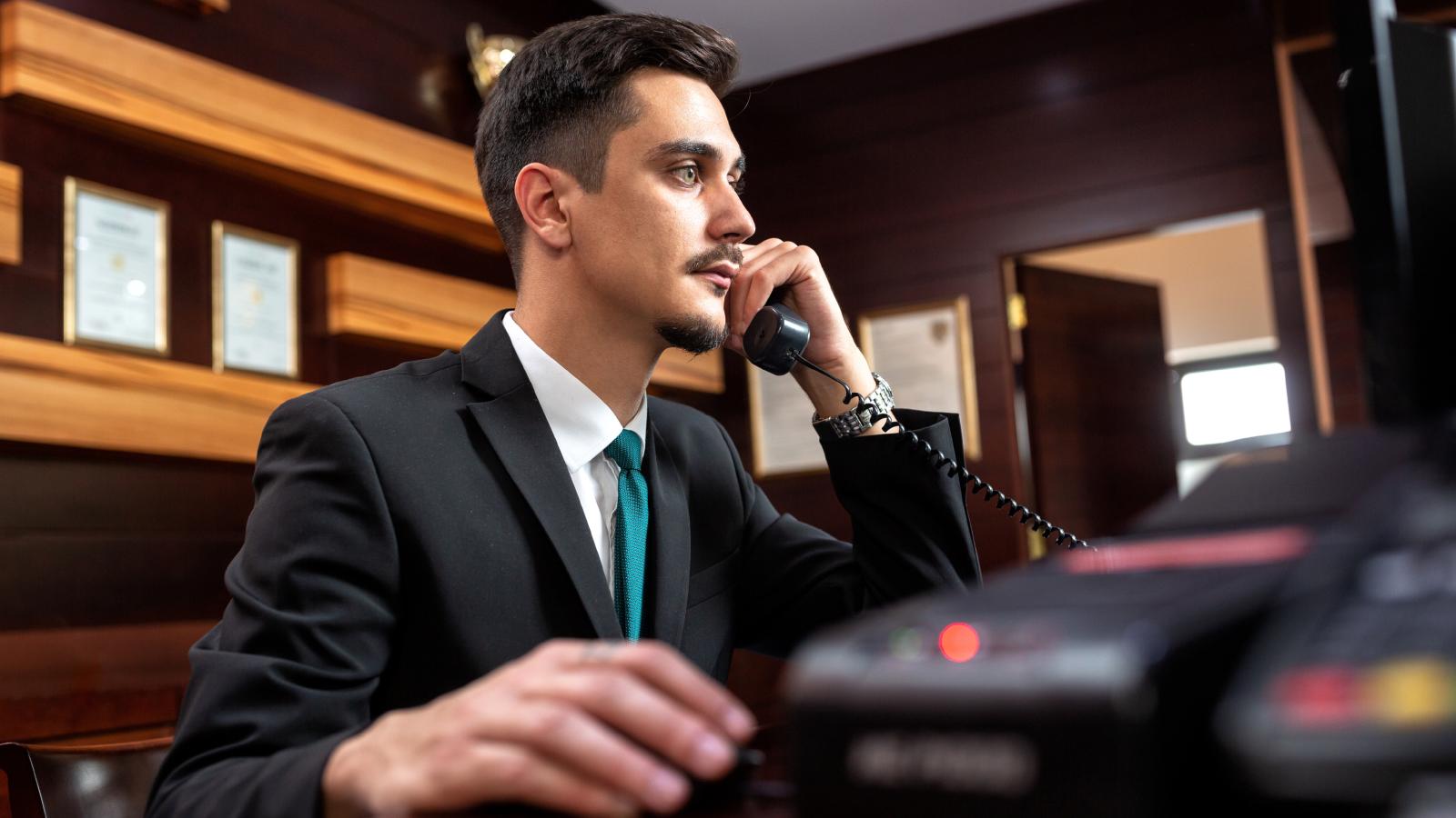 man on a phone call