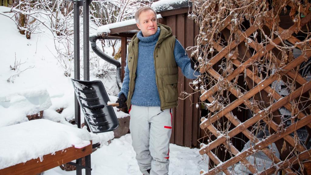 man with a snow shovel