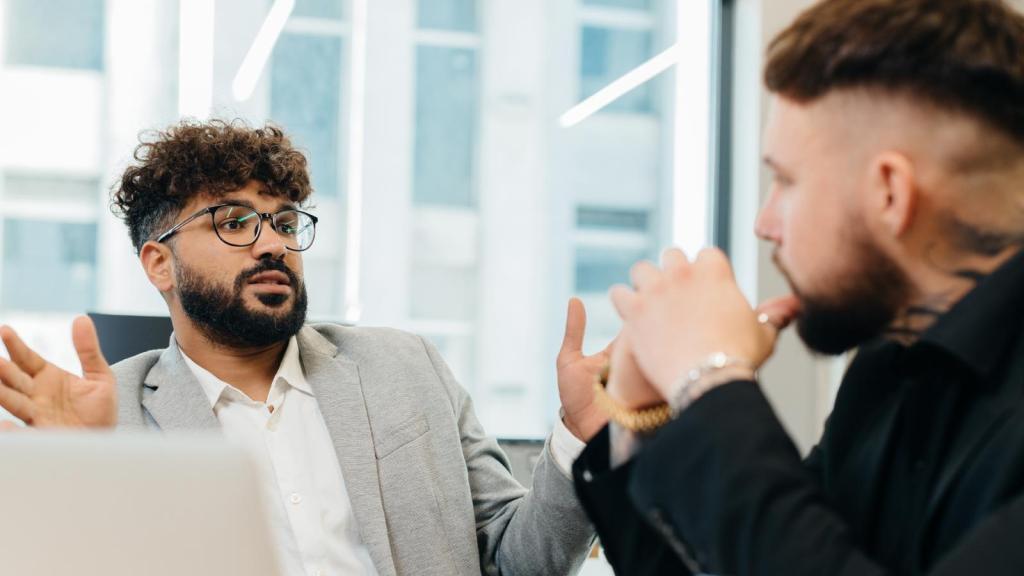 two men in an office