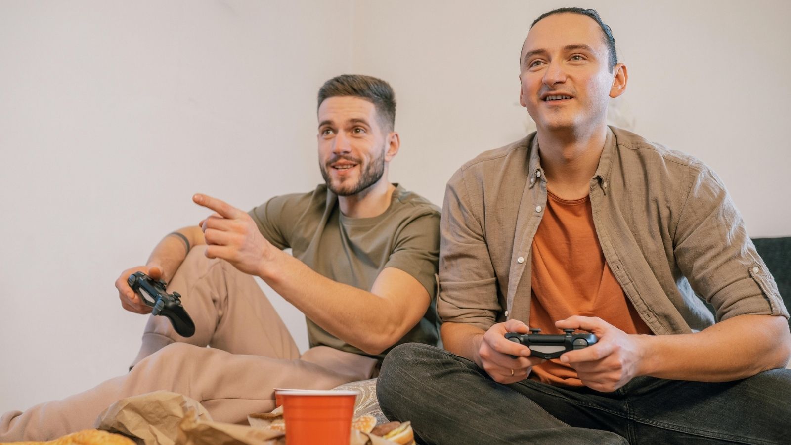 two men playing video games