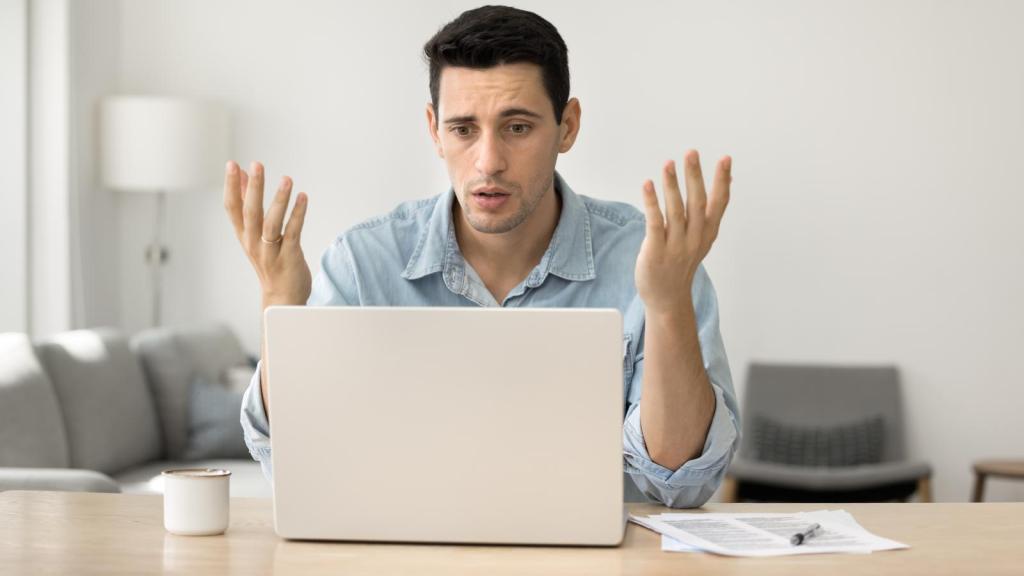 man at a desk