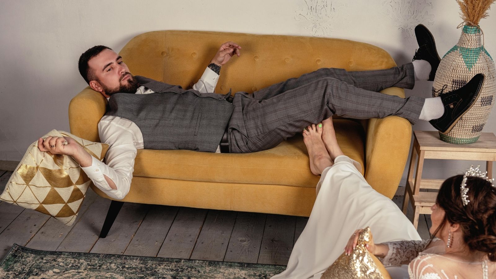 Groom Snaps After Father Uses Wedding Contribution to Invite Guests Without Permission bride and groom talking