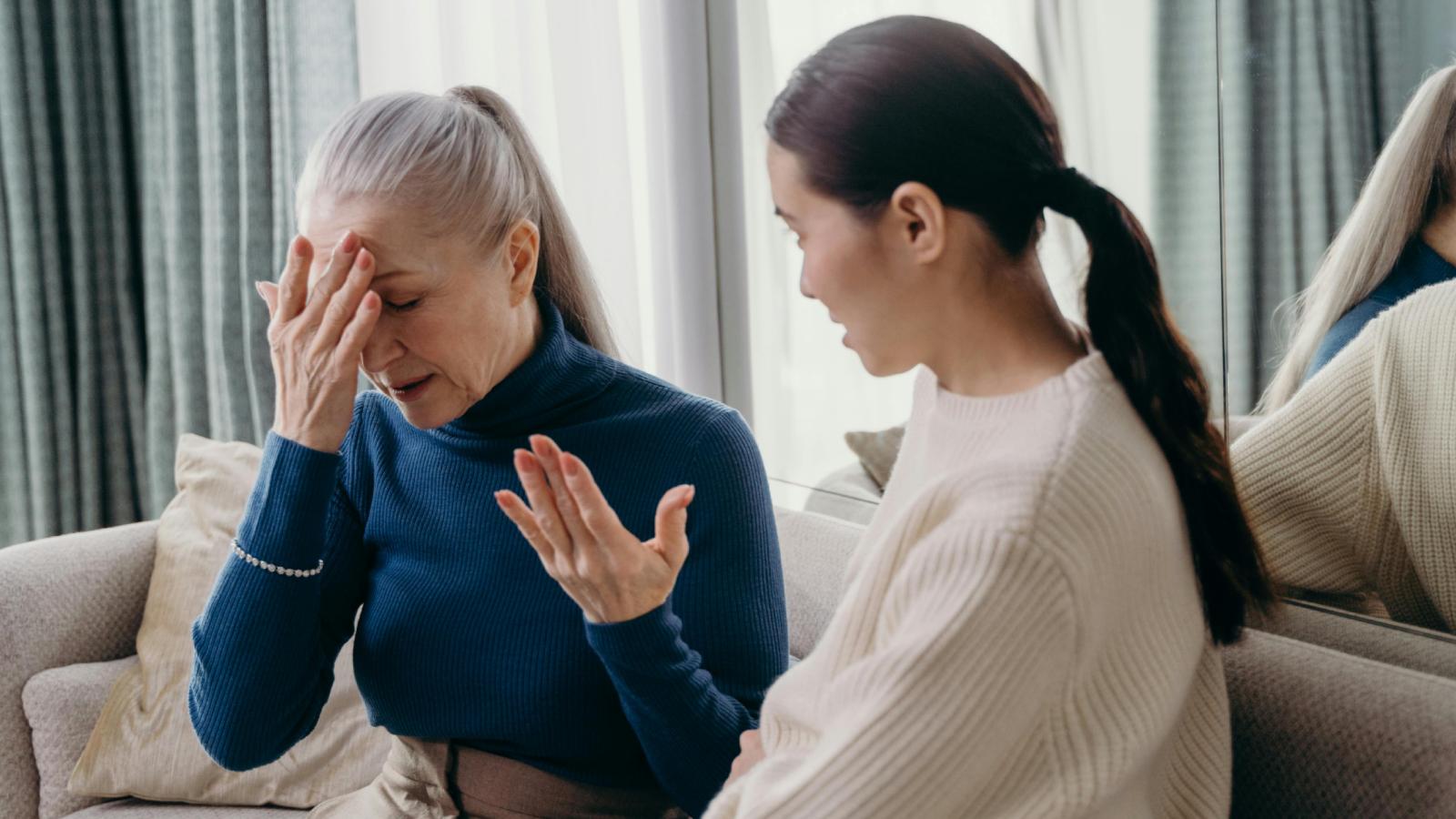 The Breaking of the Matriarch: How a Sleep Deprived New Mom Took Back Her Nursery from an Interfering In Law two women having a talk