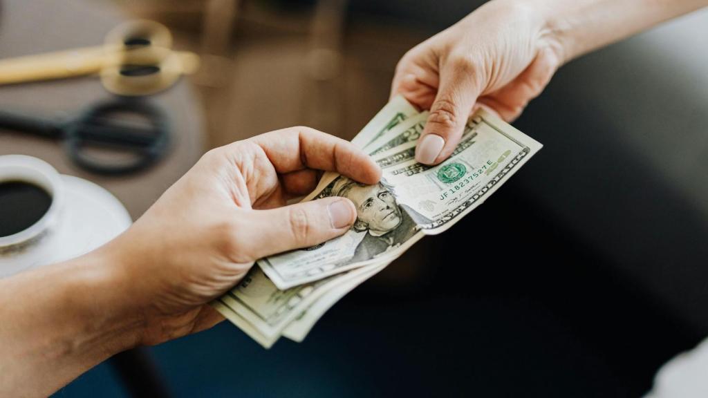 money changing hands