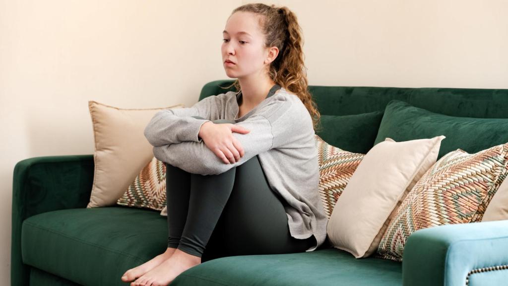 woman on a couch