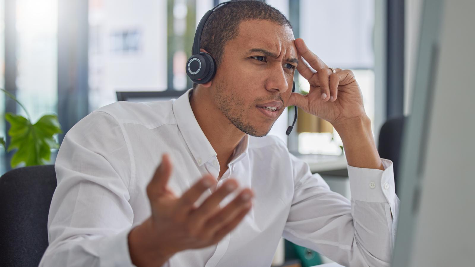 man on a phone call