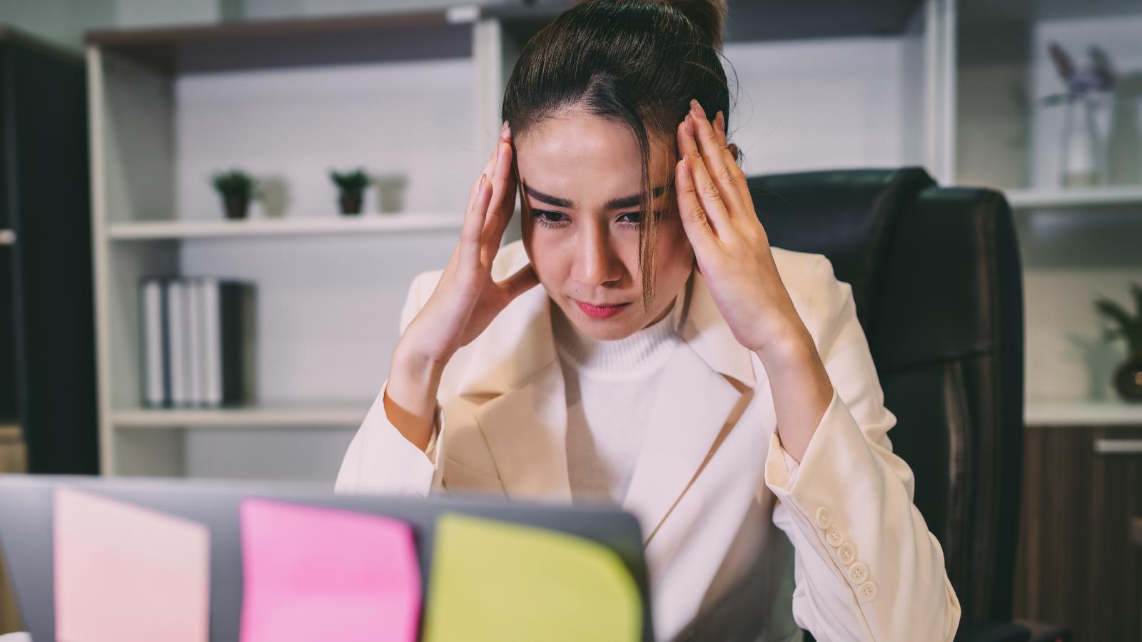 woman at her desk
