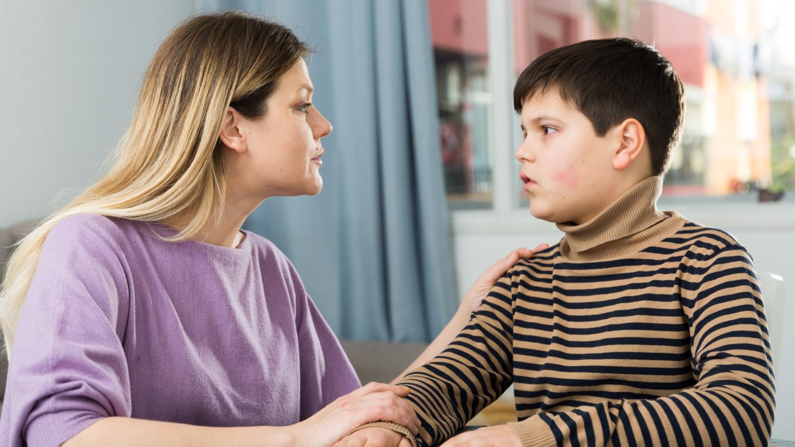 woman with young boy