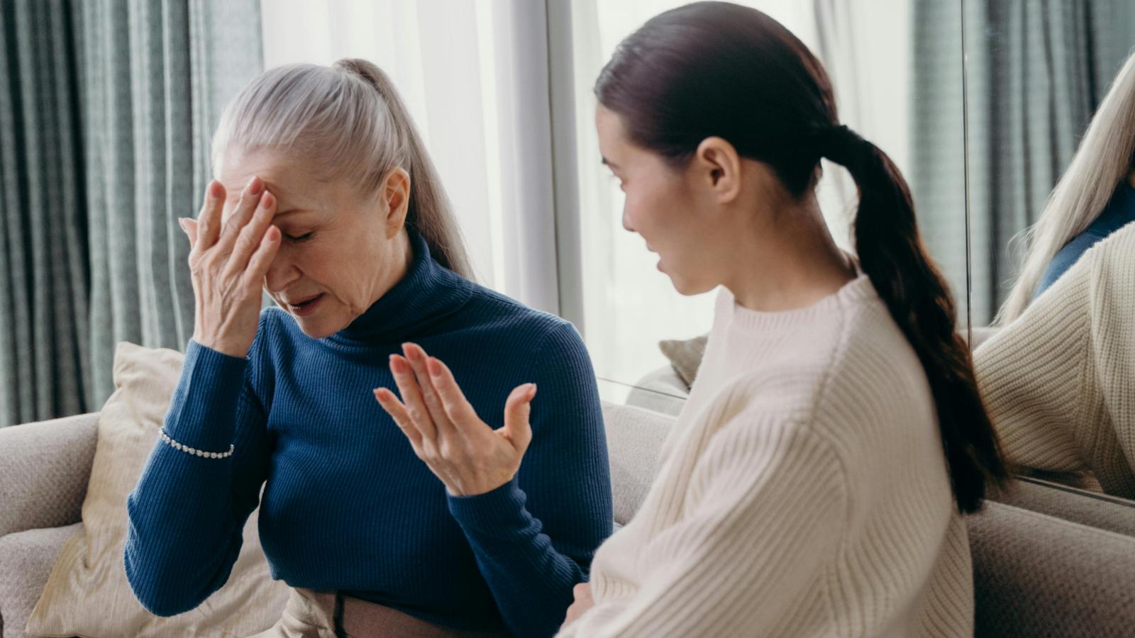 two women having a conversation