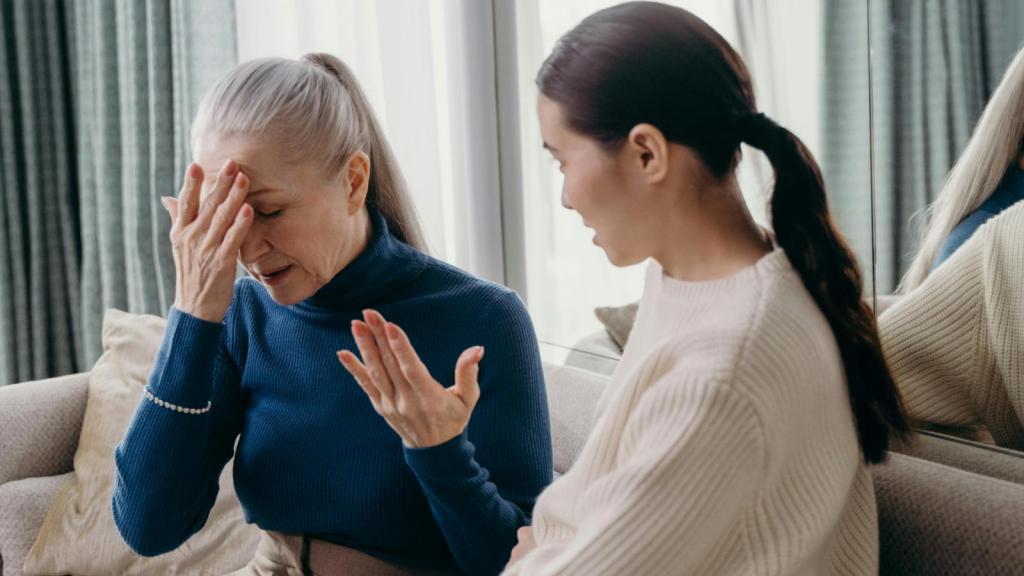 two women having a conversation