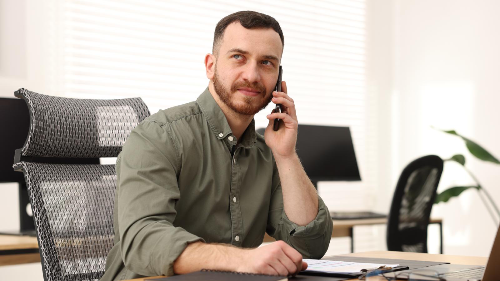 man on a phone call