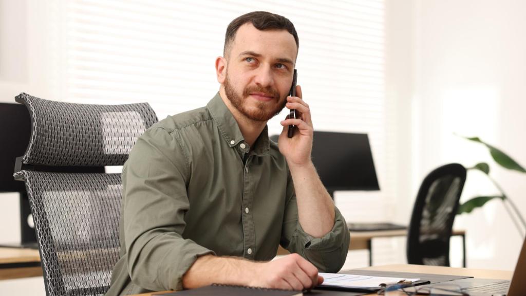 man on a phone call