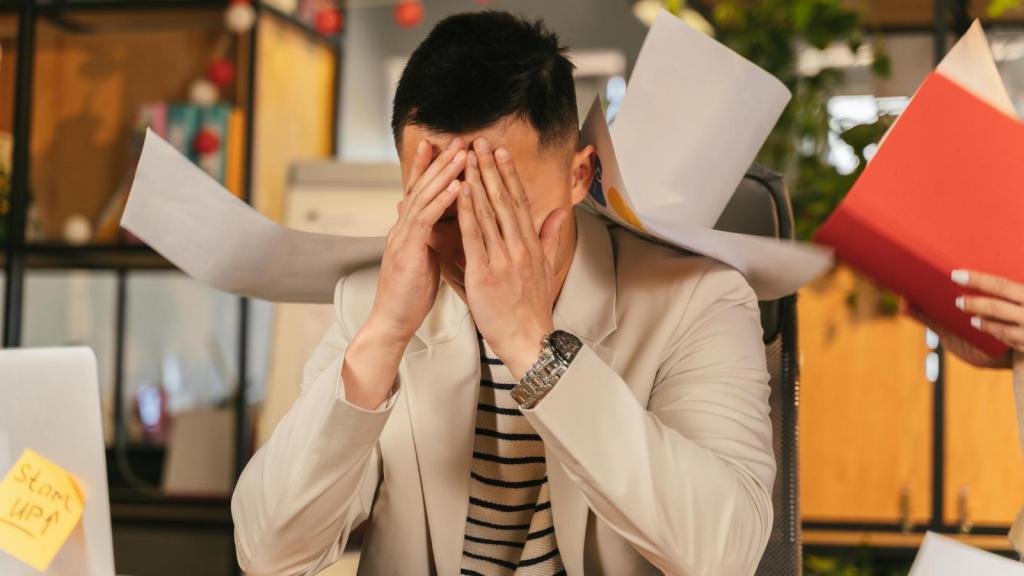 man at a desk
