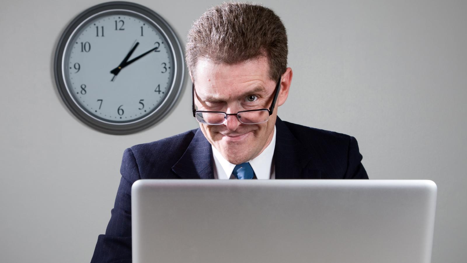 man at a desk