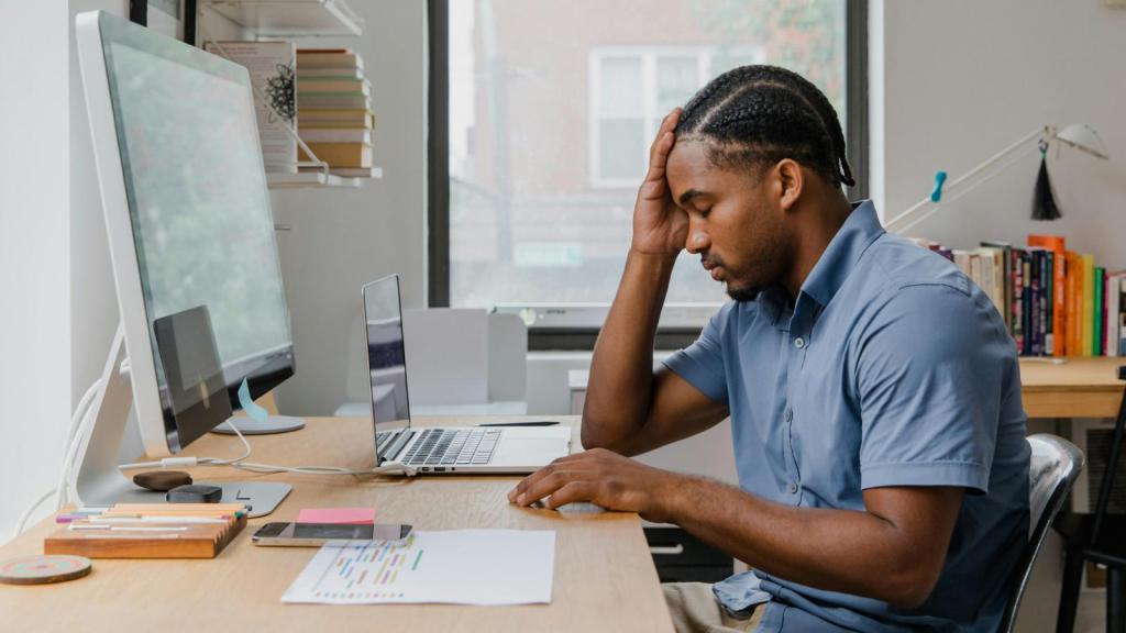 man at a desk