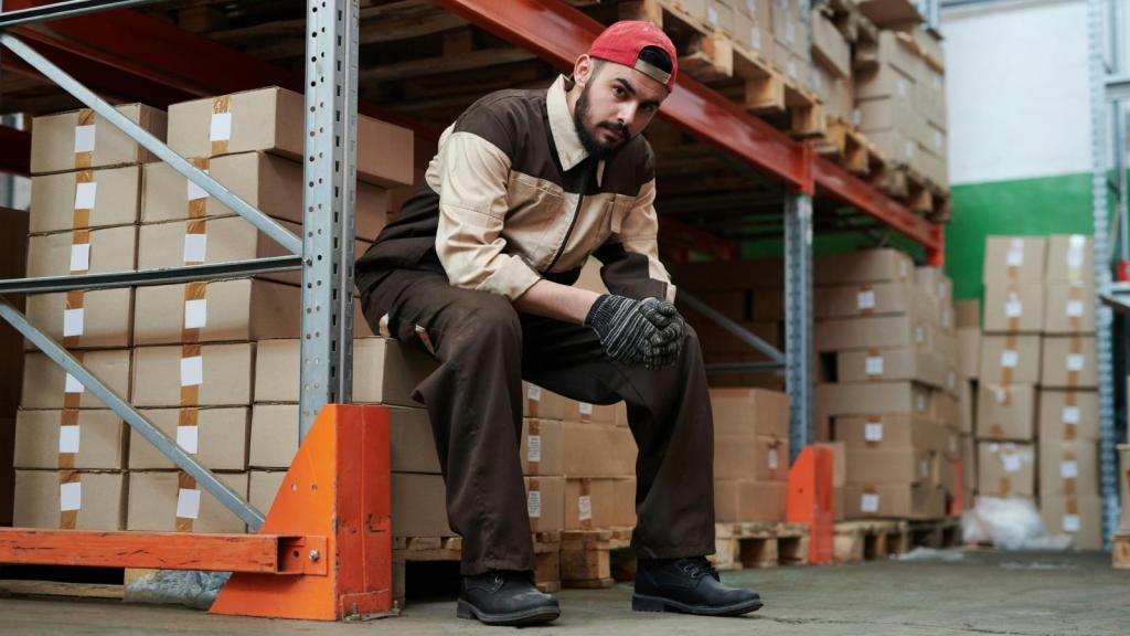 man in a warehouse
