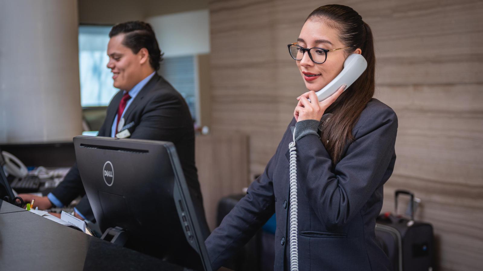workers at a hotel