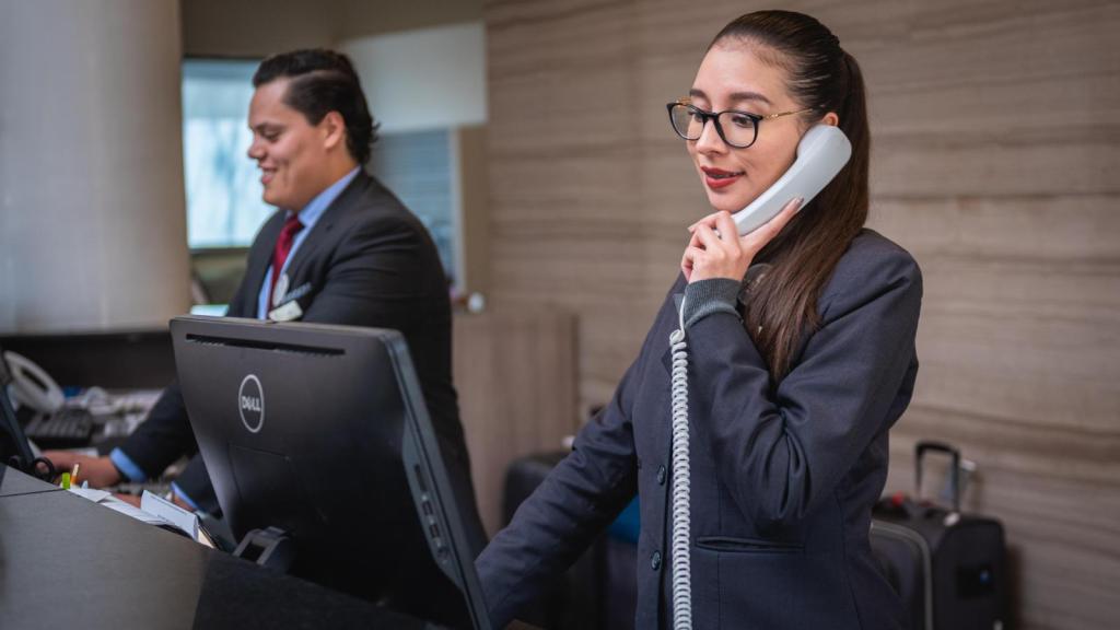 workers at a hotel