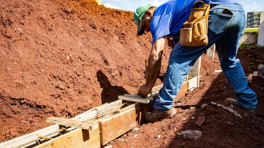 man doing construction work