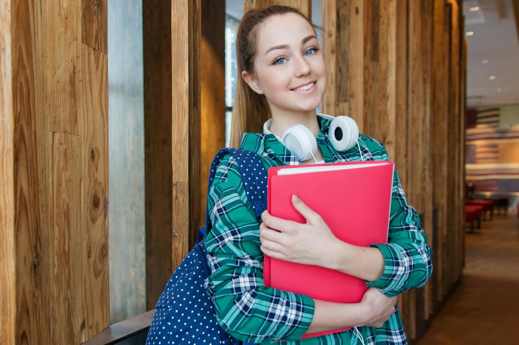 Girl going to college