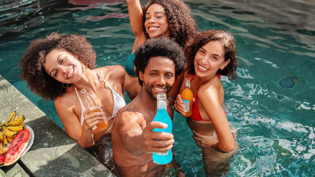 people in a pool