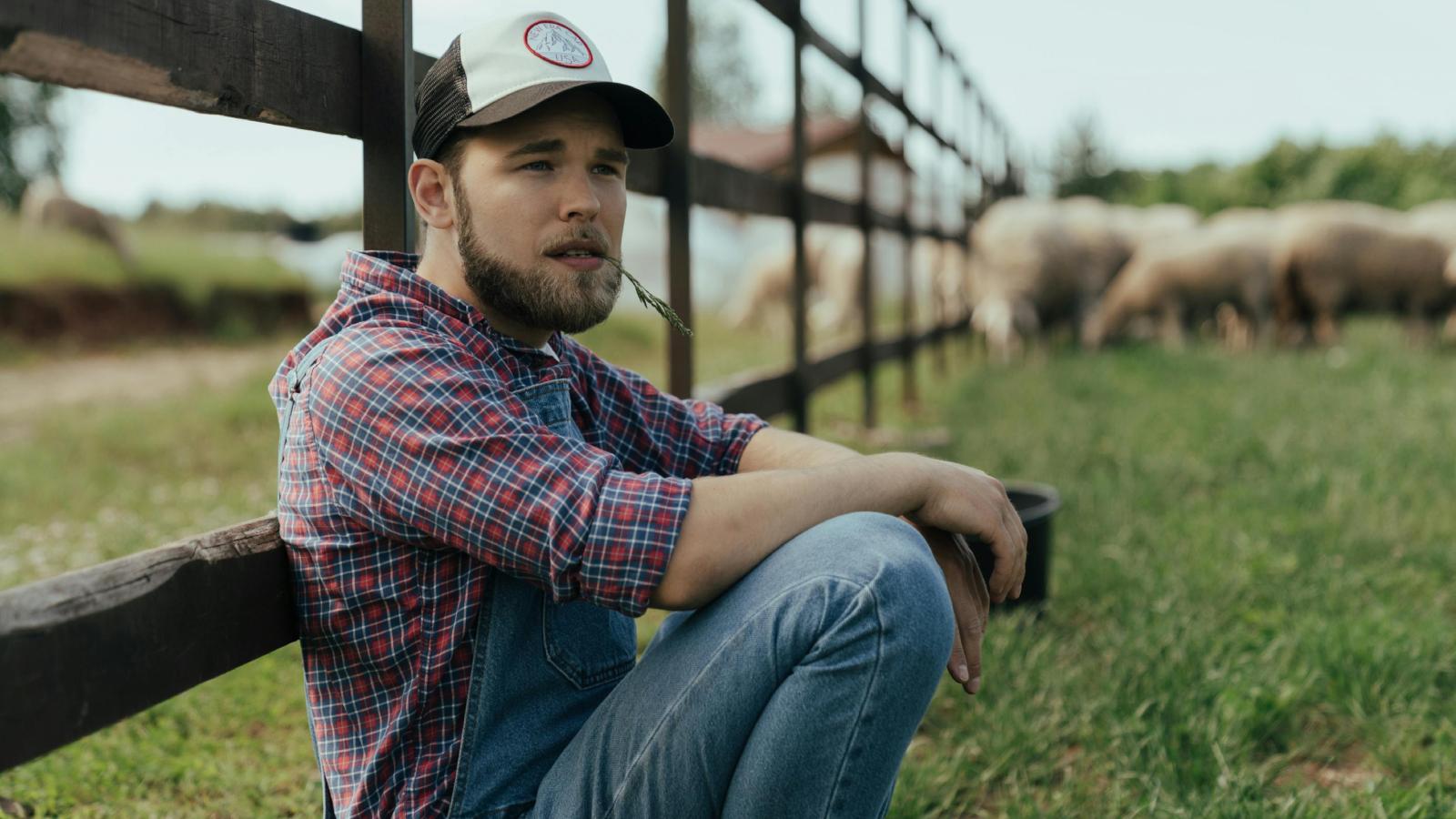 man on a farm