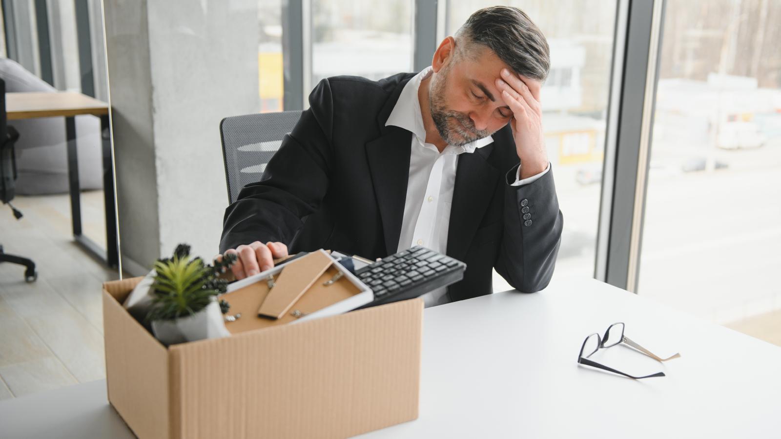 man at his desk