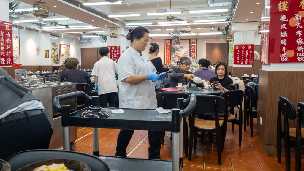 Inside a Chinese restaurant