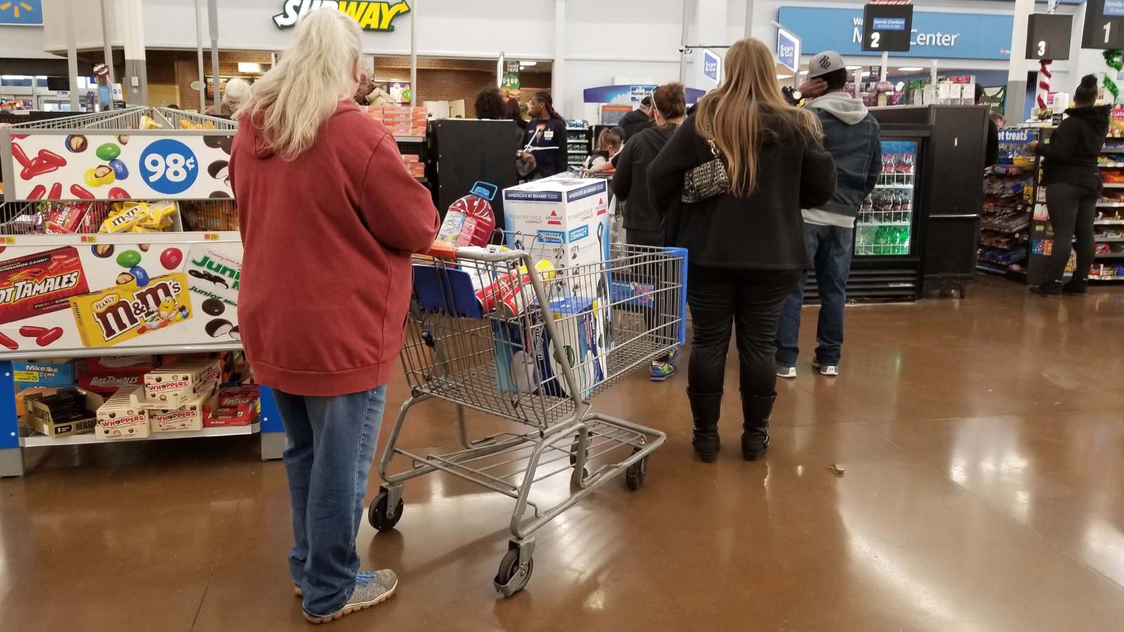 people at a walmart