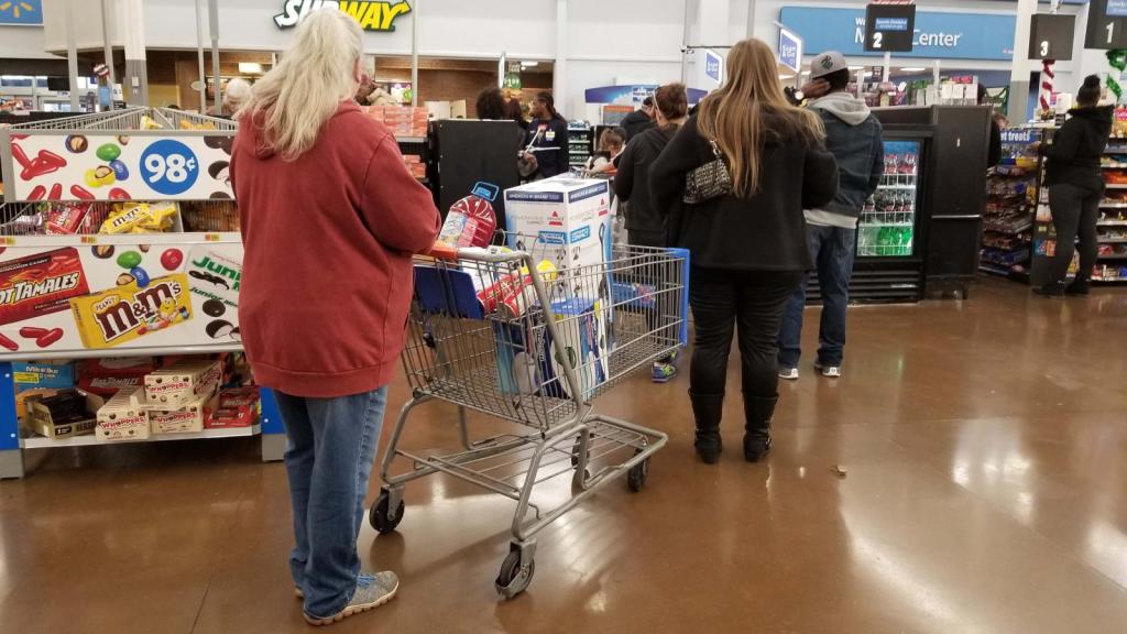 people at a walmart
