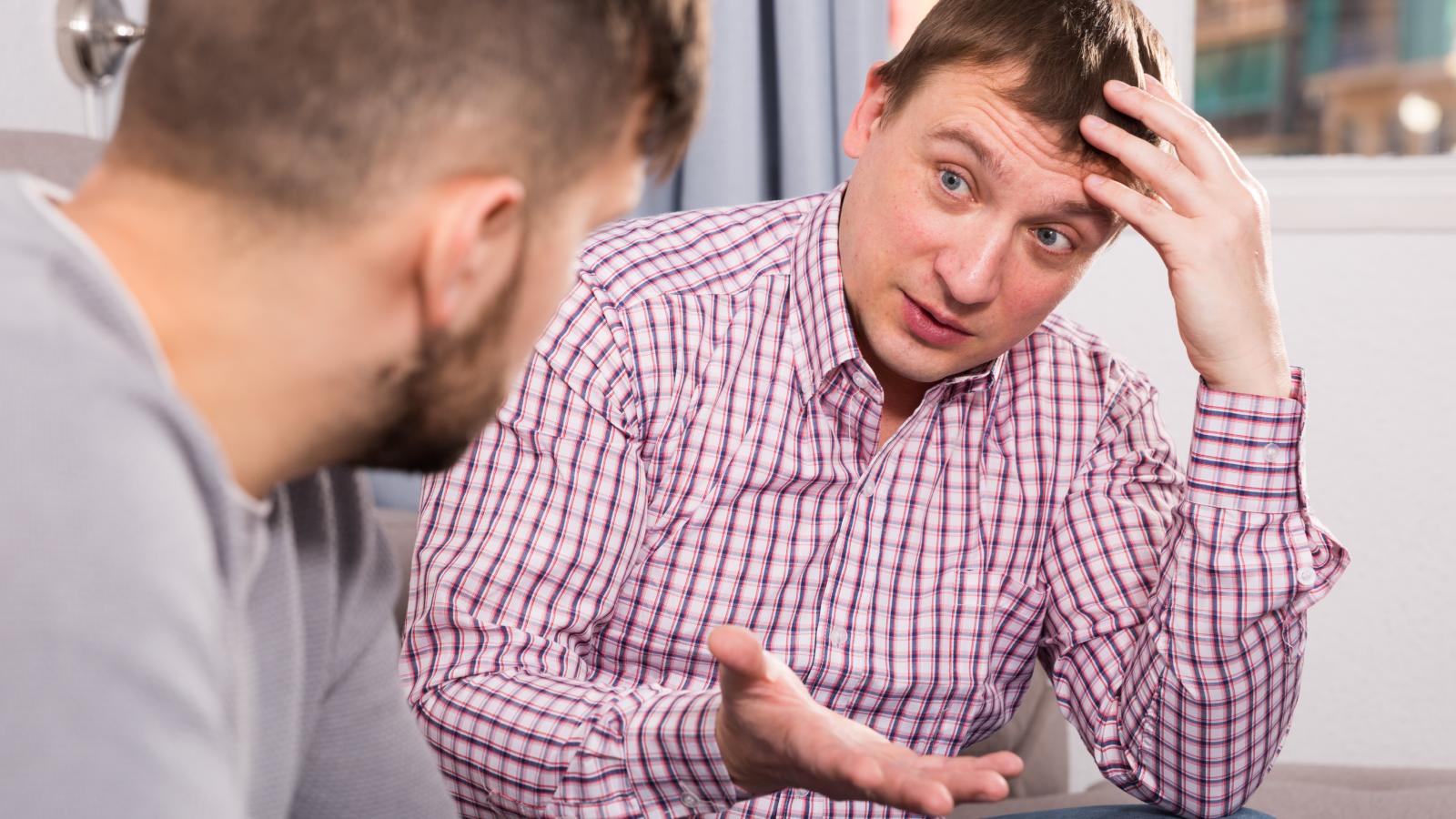 two men having a talk
