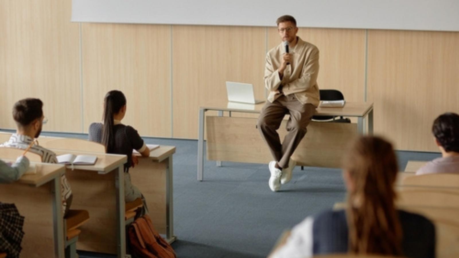 Teacher in class