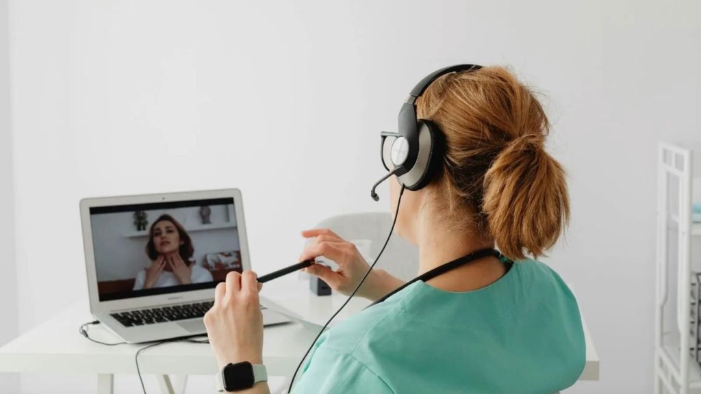 therapist on remote session