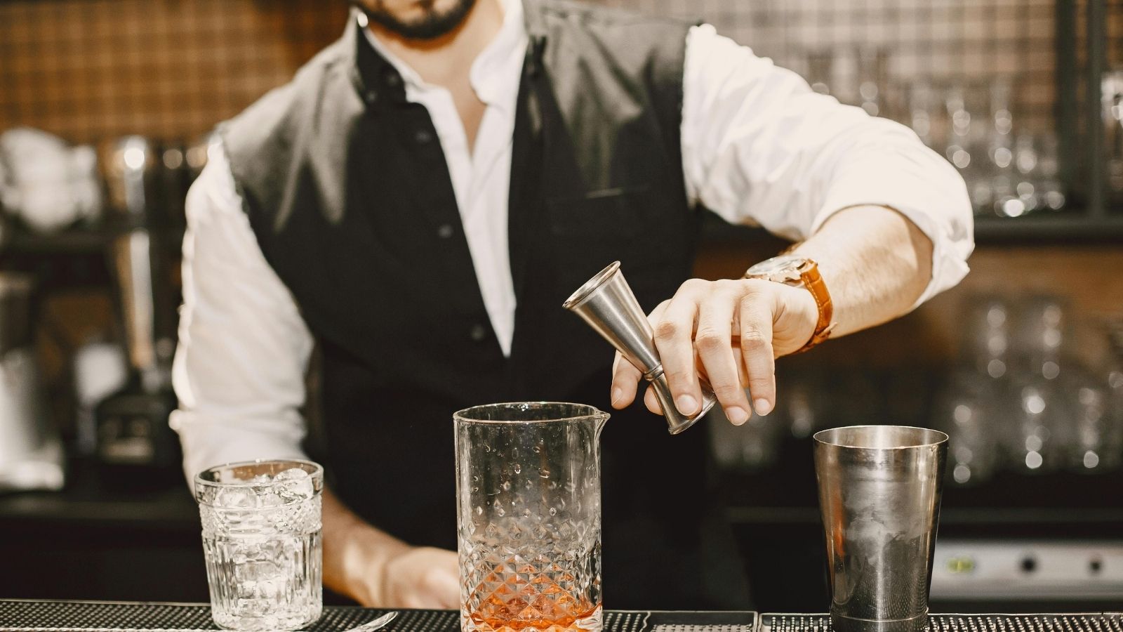 bartender pouring drink