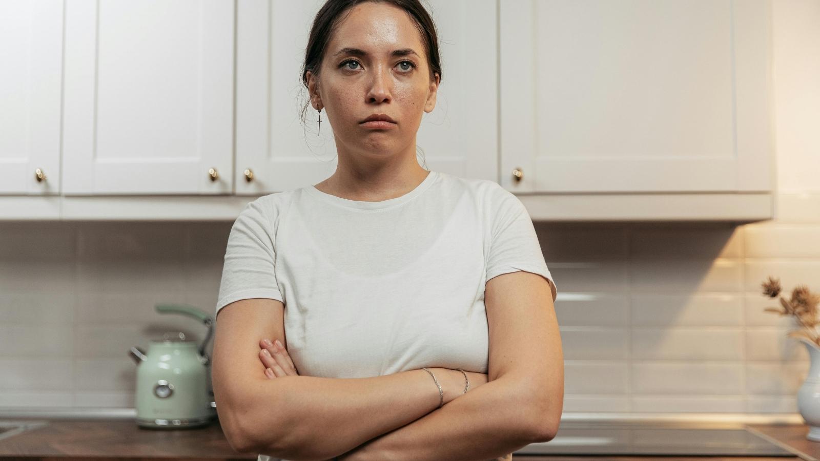 upset woman crossing her arms