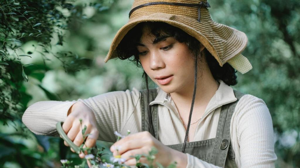 woman gardening