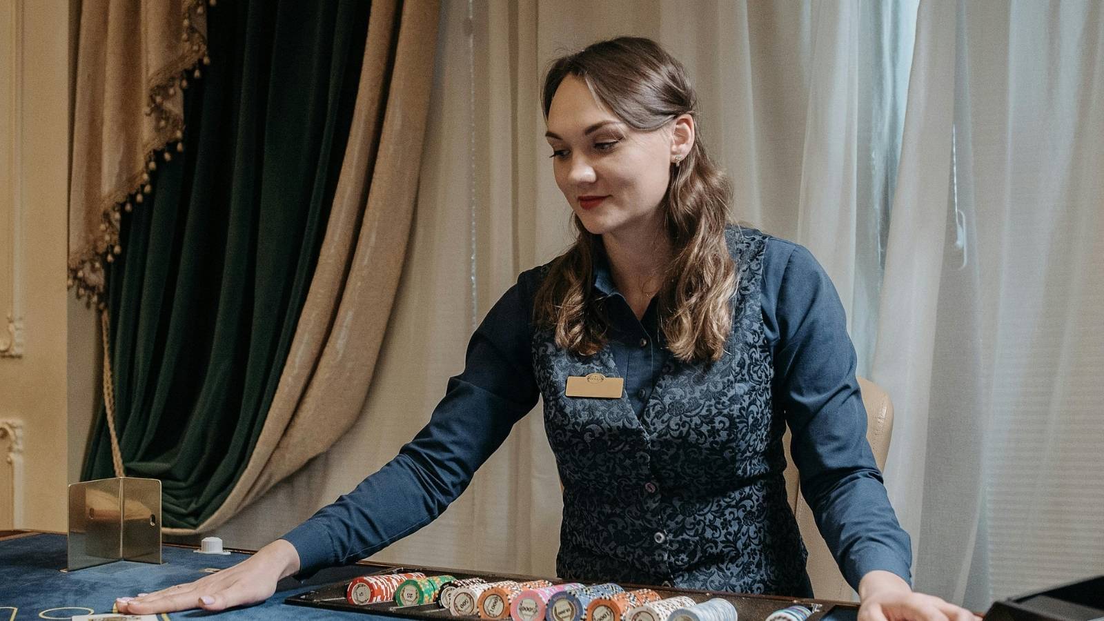 woman working at a casino