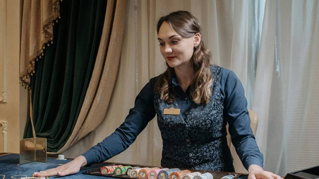 woman working at a casino