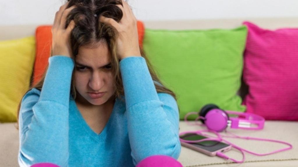 Upset young girl