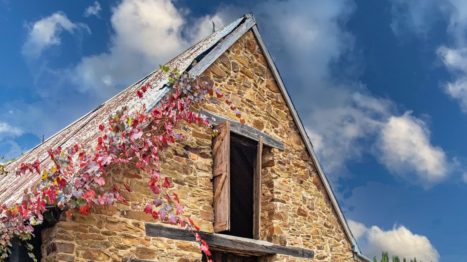 Woman Haunted by ‘Dwight Schrute’ Wedding That Had Zero Food or Decorations Stone barn surrounded by nature