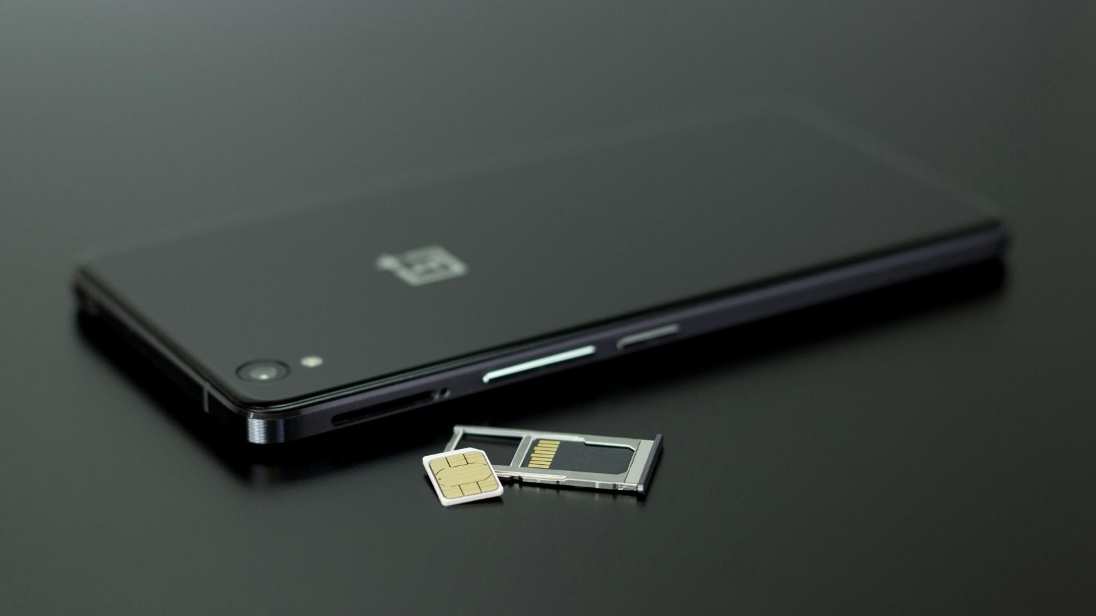 A cell phone and a SIM card